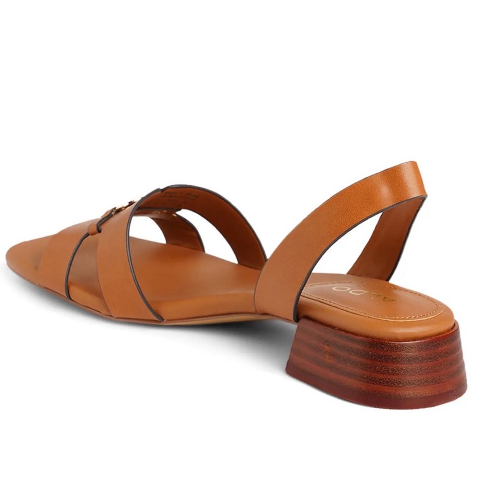 Aldo Flex JINANE Cut-Out Heel Slingback Sandals Open Toe Buckle Tan Size‎ 6.5 - Picture 10 of 11